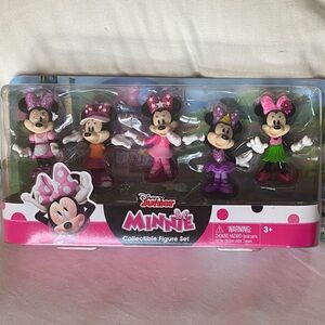 Disney Minnie Mouse Collectible Figure Set - Pink, Purple, Green